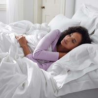 4-Piece Classic Cool Cotton Percale Solid Bedding Bundle - Twin XL, White,White