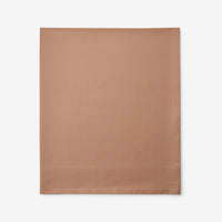 Classic Cool Cotton Percale Flat Bed Sheet - Clay, Oversized Queen,Clay