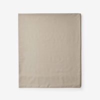 Classic Cool Cotton Percale Flat Bed Sheet - Cocoa, Oversized Queen,Cocoa
