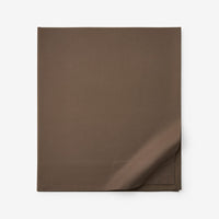 Classic Cool Cotton Percale Deep Pocket Flat Bed Sheet - Coffee, Queen,Coffee