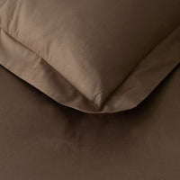 Classic Cool Cotton Percale Deep Pocket Flat Bed Sheet - Coffee, Queen,Coffee