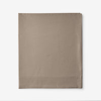 Classic Cool Cotton Percale Flat Bed Sheet - Mocha, Oversized Queen,Mocha