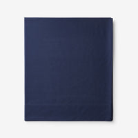 Classic Cool Cotton Percale Flat Bed Sheet - Navy, Oversized Queen,Navy