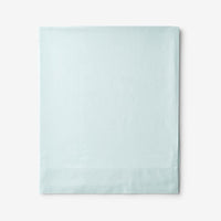 Classic Cool Cotton Percale Flat Bed Sheet - Pale Blue, Oversized Queen,Pale Blue