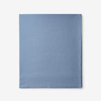 Classic Cool Cotton Percale Flat Bed Sheet - Slate Blue, Oversized Queen,Slate Blue