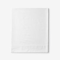 Classic Cool Cotton Percale Flat Bed Sheet - White, Oversized Queen,White