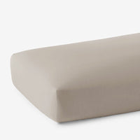 Classic Cool Cotton Percale Deep Pocket Fitted Bed Sheet - Cocoa, Queen,Cocoa