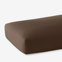 Classic Cool Cotton Percale Deep Pocket Fitted Bed Sheet - Coffee, Queen,Coffee
