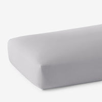 Classic Cool Cotton Percale Deep Pocket Fitted Bed Sheet - Gray Smoke, Queen,Gray Smoke