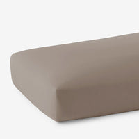 Classic Cool Cotton Percale Deep Pocket Fitted Bed Sheet - Mocha, Queen,Mocha