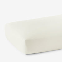 Classic Cool Cotton Percale Deep Pocket Fitted Bed Sheet - Cream, Queen,Cream