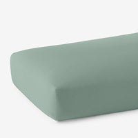 Classic Cool Cotton Percale Deep Pocket Fitted Bed Sheet - Thyme, Queen,Thyme