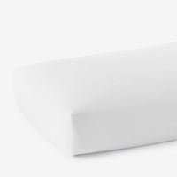 Classic Cool Cotton Percale Deep Pocket Fitted Bed Sheet - White, Queen,White