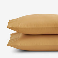 Classic Cool Cotton Percale Pillowcase Set - Amber, Standard,Amber