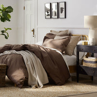 Classic Cool Cotton Percale Pillowcase Set - Coffee, Standard,Coffee
