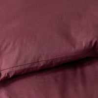 Classic Cool Cotton Percale Pillowcase Set - Plum, Standard,Plum