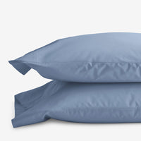 Classic Cool Cotton Percale Pillowcase Set - Slate Blue, Standard,Slate Blue
