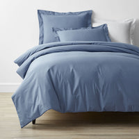 Classic Cool Cotton Percale Bed Duvet Cover - Slate Blue, Twin XL,Slate Blue