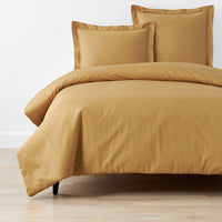 Classic Cool Cotton Percale Bed Duvet Cover - Amber, Twin/Twin XL,Amber
