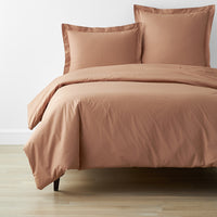 Classic Cool Cotton Percale Bed Duvet Cover - Clay, Twin/Twin XL,Clay