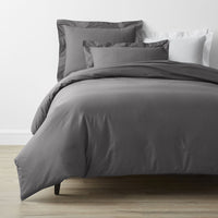 Classic Cool Cotton Percale Bed Duvet Cover - Graphite, Twin/Twin XL,Graphite