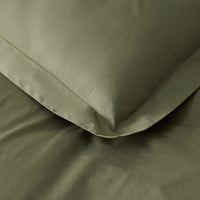 Classic Cool Cotton Percale Bed Duvet Cover - Olive Green, Twin/Twin XL,Olive Green