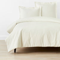 Classic Cool Cotton Percale Bed Duvet Cover - Cream, Twin/Twin XL,Cream