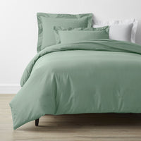 Classic Cool Cotton Percale Bed Duvet Cover - Thyme, Twin/Twin XL,Thyme