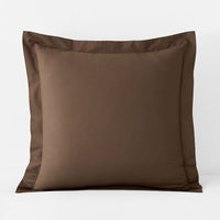 Classic Cool Cotton Percale Sham - Coffee, Euro,Coffee