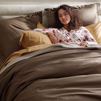 Classic Cool Cotton Percale Sham - Coffee, Standard,Coffee