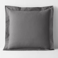 Classic Cool Cotton Percale Sham - Graphite, Euro,Graphite