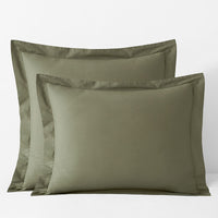 Classic Cool Cotton Percale Sham - Olive Green, Standard,Olive Green
