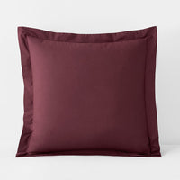 Classic Cool Cotton Percale Sham - Plum, Euro,Plum