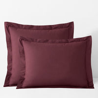Classic Cool Cotton Percale Sham - Plum, Standard,Plum