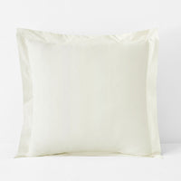 Classic Cool Cotton Percale Sham - Cream, Euro,Cream