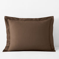Classic Cool Cotton Percale Sham - Coffee, Standard,Coffee