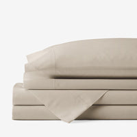 Classic Cool Cotton Percale Bed Sheet Set - Cocoa, Twin XL,Cocoa