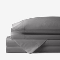 Classic Cool Cotton Percale Bed Sheet Set - Graphite, Twin XL,Graphite