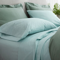 Classic Cool Cotton Percale Bed Sheet Set - Pale Blue, Twin XL,Pale Blue