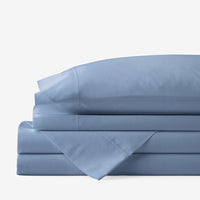 Classic Cool Cotton Percale Bed Sheet Set - Slate Blue, Twin XL,Slate Blue