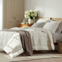 Classic Cool Cotton Percale Bed Sheet Set - Cream, Twin XL,Cream