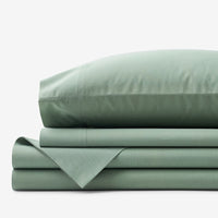 Classic Cool Cotton Percale Bed Sheet Set - Thyme, Twin XL,Thyme