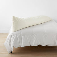 Classic Cool Cotton Percale Body Pillow Cover - Cream,Cream