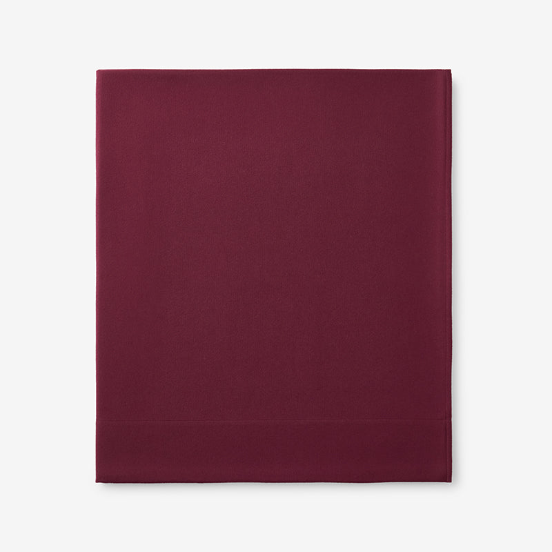 Classic Ultra-Cozy Cotton Flannel Flat Bed Sheet - Merlot, Twin/Twin XL,Merlot