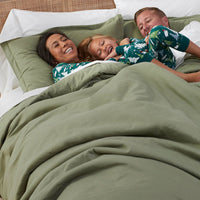 Classic Ultra-Cozy Cotton Flannel Flat Bed Sheet - Willow Green, Twin/Twin XL,Willow Green