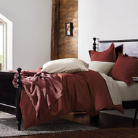 Classic Ultra-Cozy Cotton Flannel Flat Bed Sheet - Rust, Twin/Twin XL,Rust