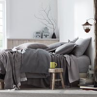 Classic Ultra-Cozy Cotton Flannel Fitted Bed Sheet - Stone Gray, Full,Stone Gray