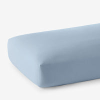 Classic Ultra-Cozy Cotton Flannel Fitted Bed Sheet - Powder Blue, Twin,Powder Blue