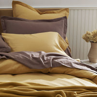 Classic Ultra-Cozy Cotton Flannel Fitted Bed Sheet - Amber, Twin XL,Amber