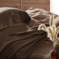 Classic Ultra-Cozy Cotton Flannel Fitted Bed Sheet - Coffee, Twin XL,Coffee